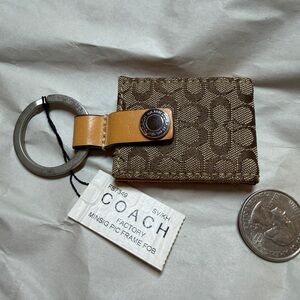 Coach Tan and Brown Key Holder